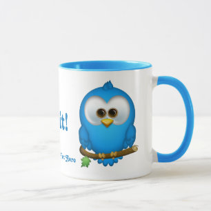 Caneca personalizada do Tweet de Cutie pássaro