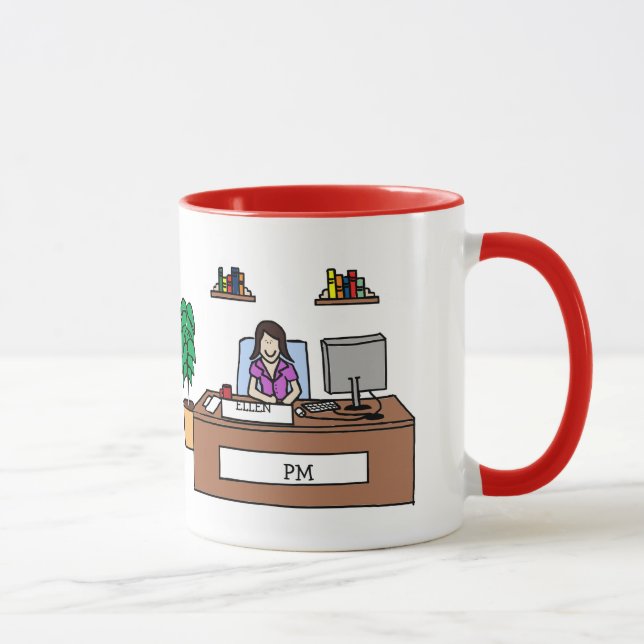Caneca personalizada dos desenhos animados para um (Direita)