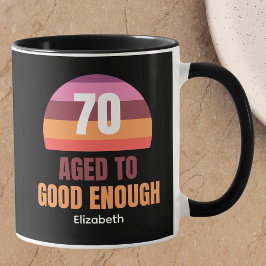 Caneca Personalizada Engraçada de 70 Anos de Idade