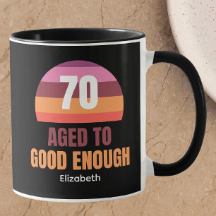 Caneca Personalizada Engraçada de 70 Anos de Idade