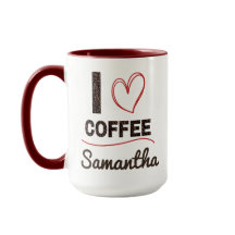 Caneca Personalizada Eu Amo Café Presente para Ela