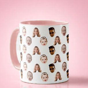 Caneca Personalizada Família Engraçada Face 4 Fotos