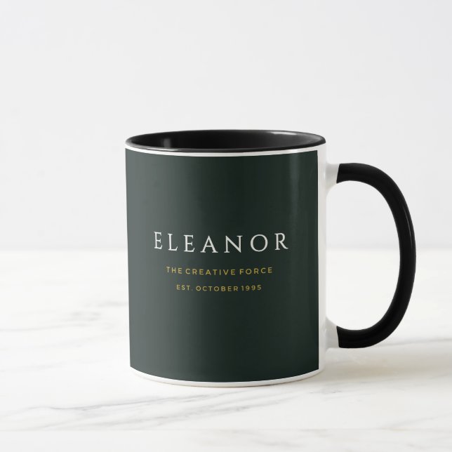 Caneca Personalizada Flor de Nascimento Ouro - Cal (Direita)