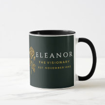 Caneca Personalizada Flor de Nascimento Ouro - Nar