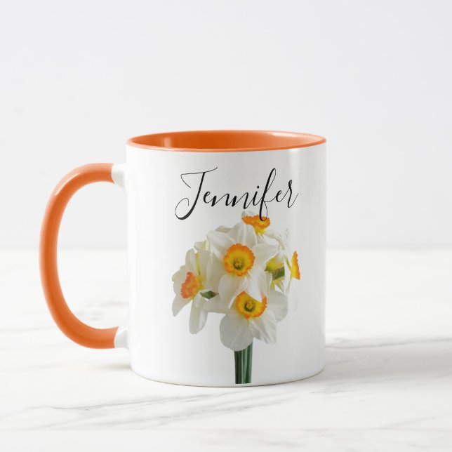 Caneca personalizada flor do mês de nascimento-Dez (Esquerda)