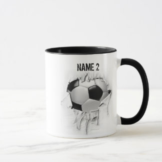 Caneca personalizada futebol rasgada