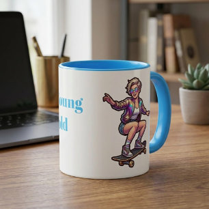 Caneca Personalizada Garota Skater: Forever Young 