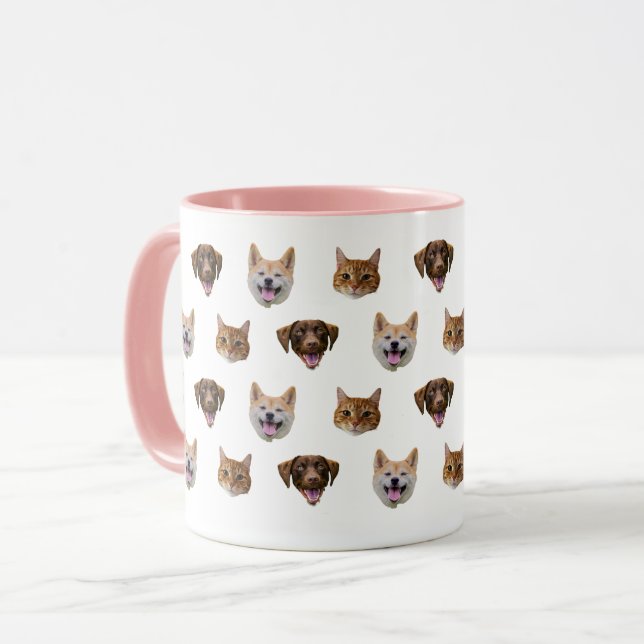 Caneca Personalizada, Gato De Cão, Presente Mãe (Frente Esquerda)