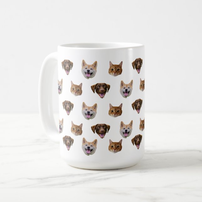 Caneca Personalizada, Gato De Cão, Presente Mãe (Frente Esquerda)
