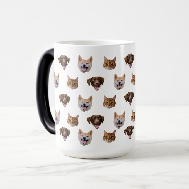 Caneca Personalizada, Gato De Cão, Presente Mãe (Frente Esquerda)