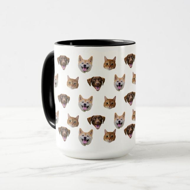 Caneca Personalizada, Gato De Cão, Presente Mãe (Frente Esquerda)