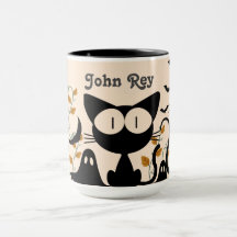 Caneca Personalizada - Gatos Pretos Cudos E Loucos