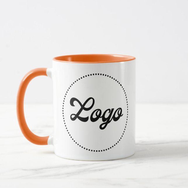 Caneca Personalizada Laranja Logotipo Combo (Esquerda)
