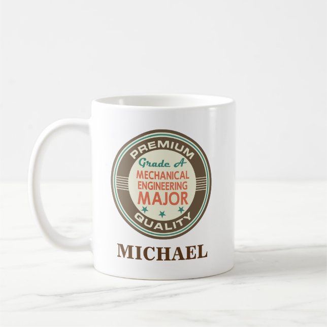 Caneca personalizada major da engenharia mecânica (Esquerda)
