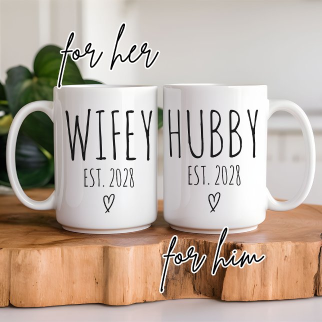 Caneca Personalizada Marido e Esposa, Presente de  (custom wedding gift, bride and groom gift, engagement present, wedding keepsake mug, his and her mug)