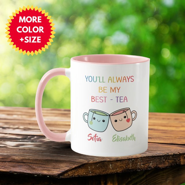 Caneca Personalizada Melhor-Chá – Presente para Me (Personalized Best Friend Gift, You'll Always Be My Best-Tea Coffee Mug)
