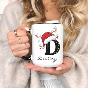 Caneca Personalizada Monograma de Natal para Amigo