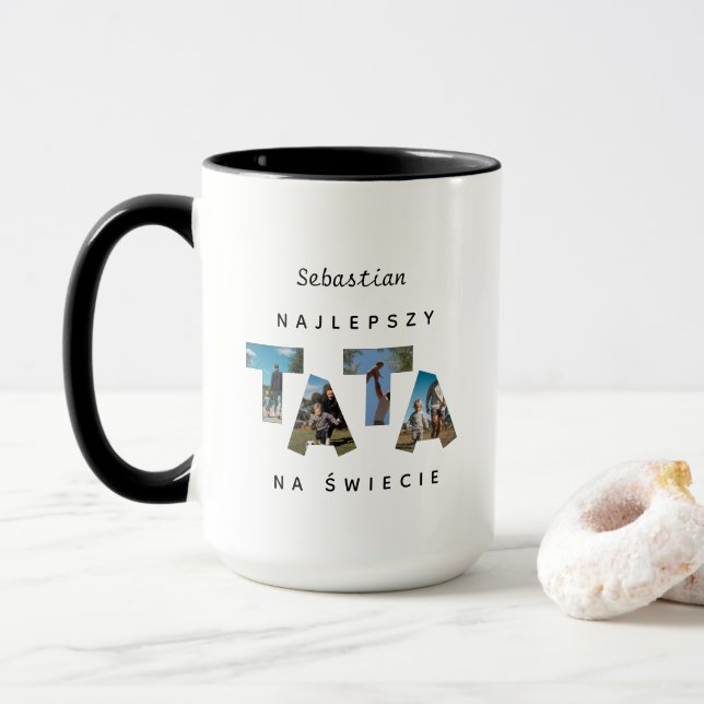 Caneca Personalizada NAJLEPSZY TATA NA ŚWIECIE (Com Donut)