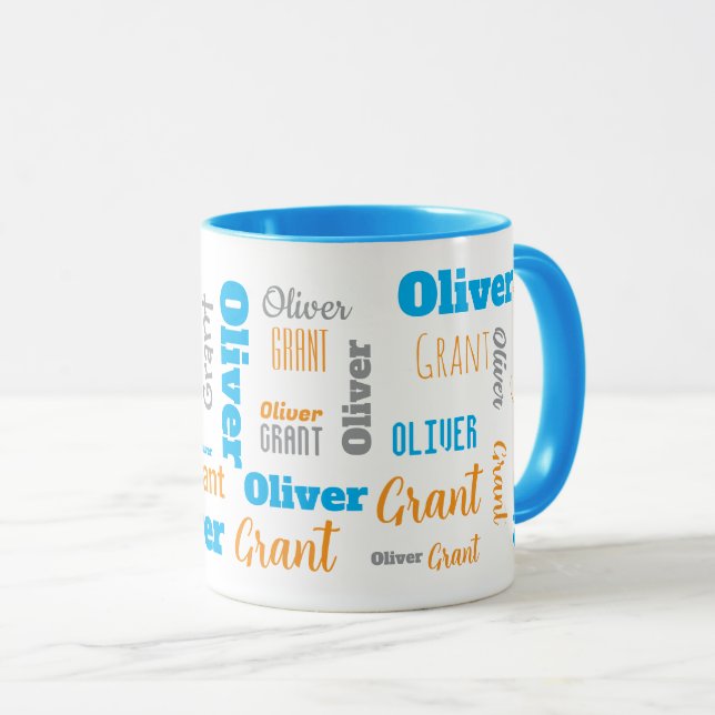 Caneca Personalizada Nuvem de Palavras Assinatura  (Frente Esquerda)