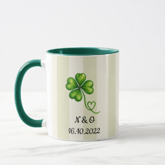 Caneca Personalizada para Casal | Inicial e Data P
