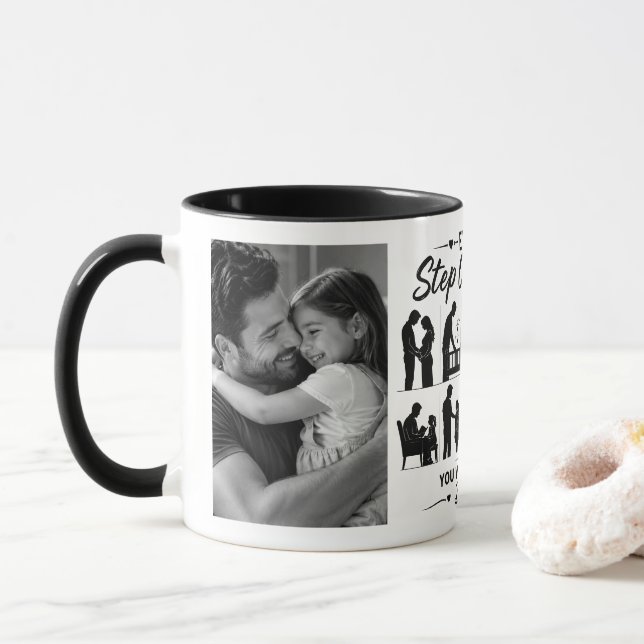Caneca Personalizada para o Papai em Cada Passo da (Com Donut)