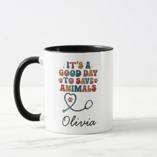 Caneca personalizada para veterinário, presente pe