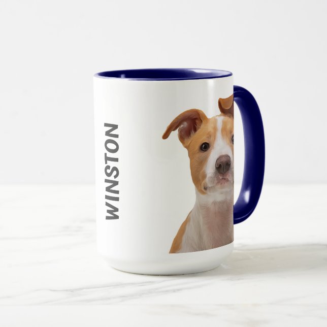 Caneca Personalizada Pitbull (Frente Esquerda)
