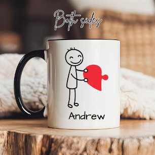 Caneca Personalizada Romântica de Presente para Na