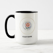 Caneca Personalizada Rosa Celestial & Lua - Na Per