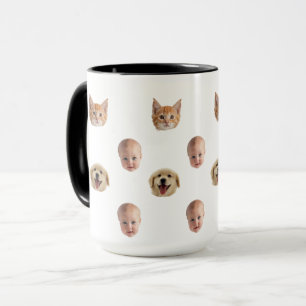 Caneca Personalizada Rostos de Família Fofos 2 Fot