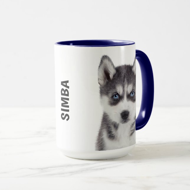 Caneca personalizada Siberian Husky (Frente Esquerda)