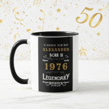 Personalizado 50º Aniversário Nascido em 1976 Vint