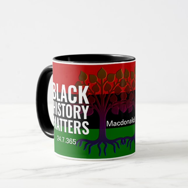Caneca Personalizado BHM Marcus Garvey (Frente Esquerda)