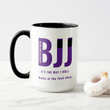 Personalizado BJJ Way I Roll Jiu Jitsu Purple Belt