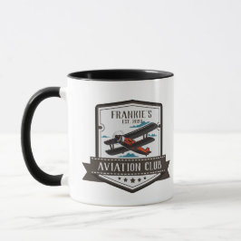 Caneca Personalizado do Clube Piloto de Avião de Aviação