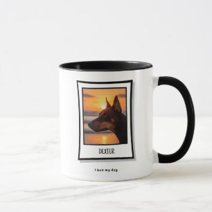 Caneca Personalizado Eu amo meu cachorro. Fotografia & No