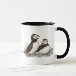 Caneca Personalizado "Eu amo meu Puffin", Puffins Caqueir