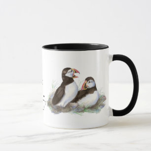 Caneca Personalizado "Eu amo meu Puffin", Puffins Caqueir