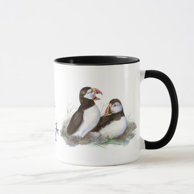 Caneca Personalizado "Eu amo meu Puffin", Puffins Caqueir (Direita)