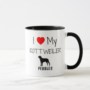 Caneca Personalizado Eu Amo Meu Rottweiler