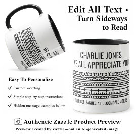 Caneca Personalizado Mensagem Oculta de Aposentadoria Div