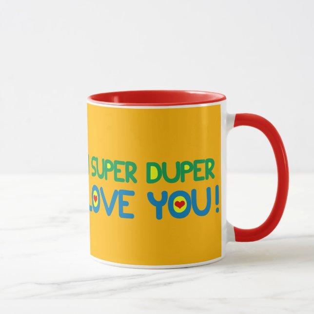 CANECA PERSONALIZADO "MIM AMOR SUPER DE DUPER VOCÊ! " (Direita)