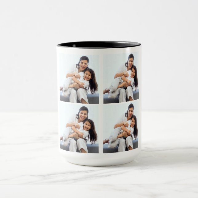 Caneca Personalizado para Colagem de Fotos 4 (Centro)