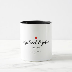 Caneca personalizado simples minimalista adicione seu nom