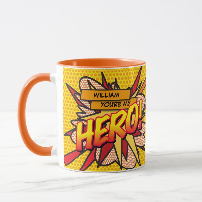 Caneca Personalizado Você é minha Pop de HERO Comic Book (Esquerda)