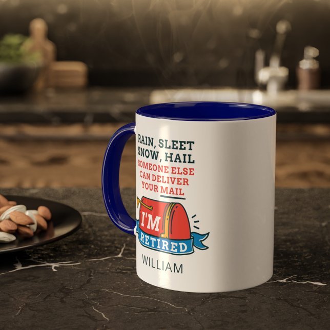 Caneca Personalizar a aposentadoria do trabalhador postal (Postal Worker Retirement Parting Gift Personalized Coffee Mug)