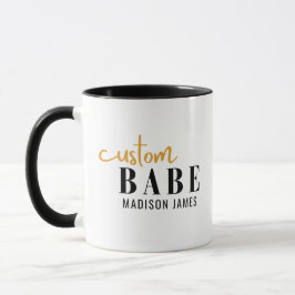 Caneca Personalizar Babe Engraçado Dizendo Nome Personali