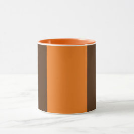 Caneca Personalizar Brown e Orange Adicionar Nome da Equi