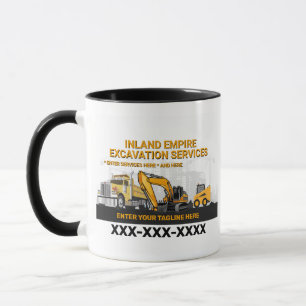 Caneca Personalizar Construtor Geral de Escavação Constru