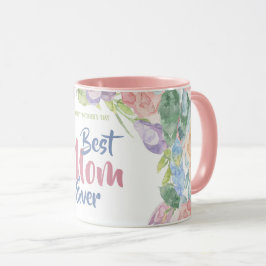 Caneca Personalizar Dia de as mães de Aquarela Floral